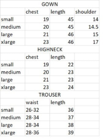 Double Gown fleece 3pcs