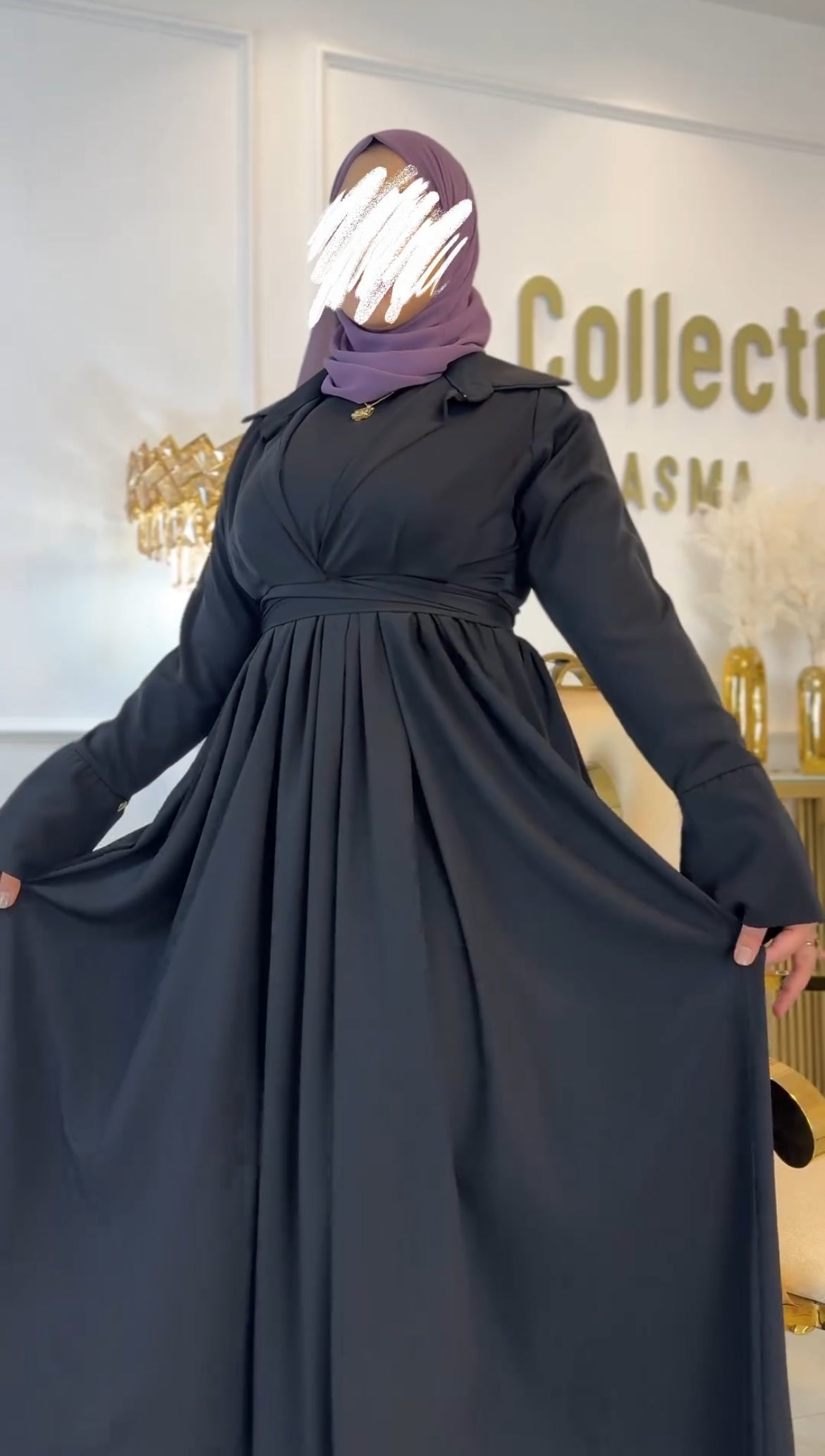 Georgette frock with coat