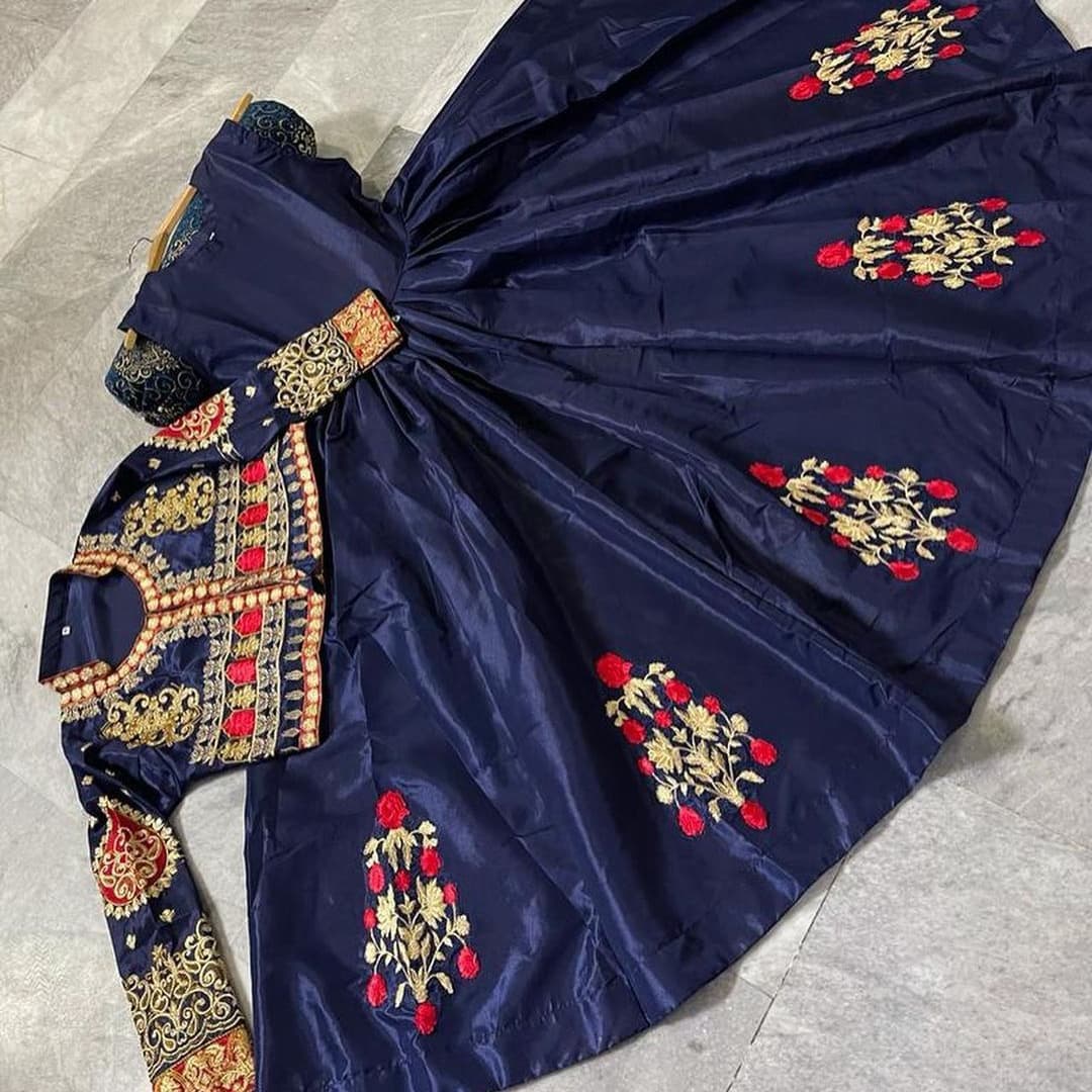 Frock With Separate Embroidery Koti