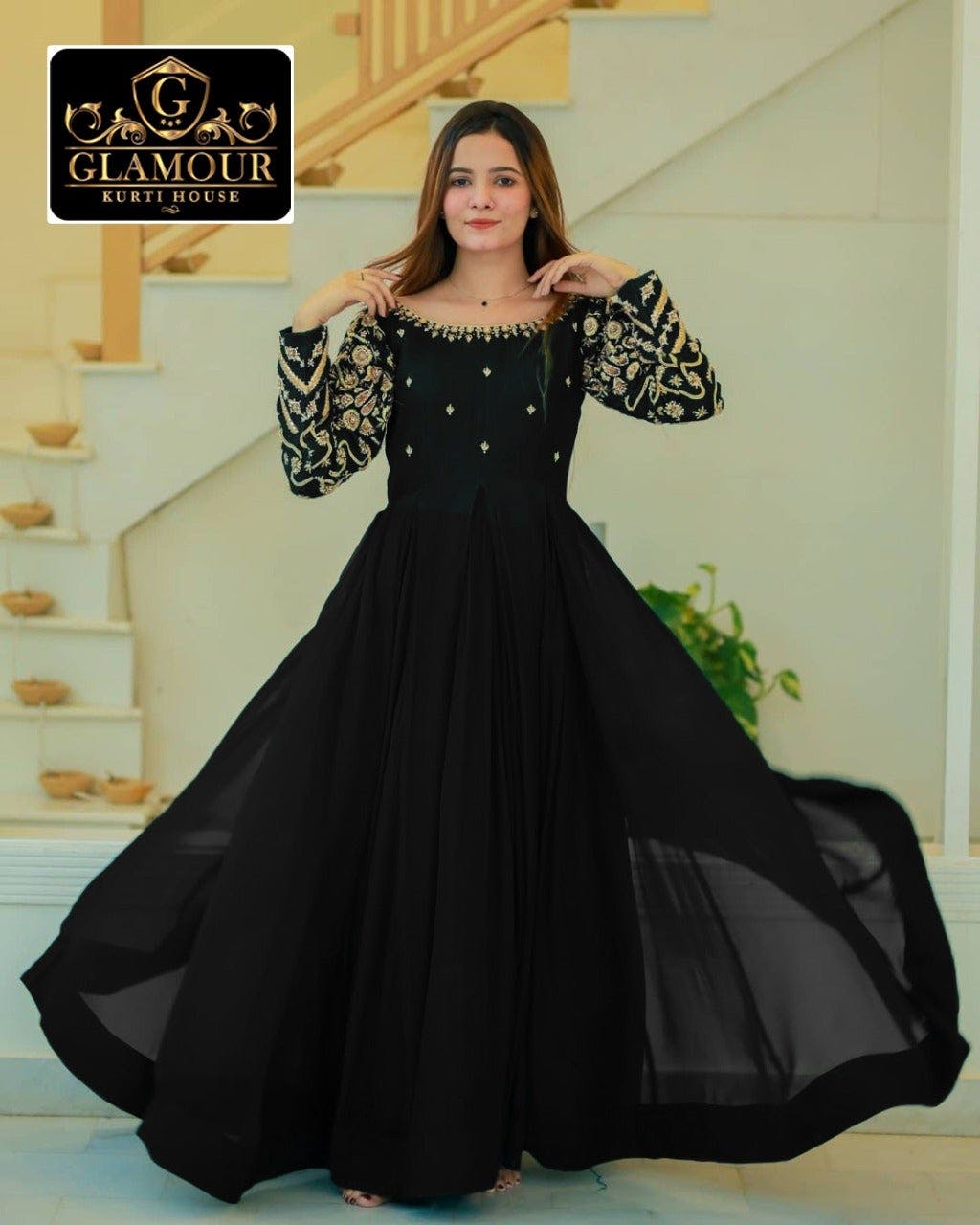 EMBROIDERY HEAVY FLAIR MAXI