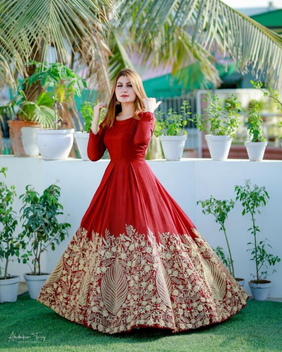 Border Embroidery Heavy Maxi