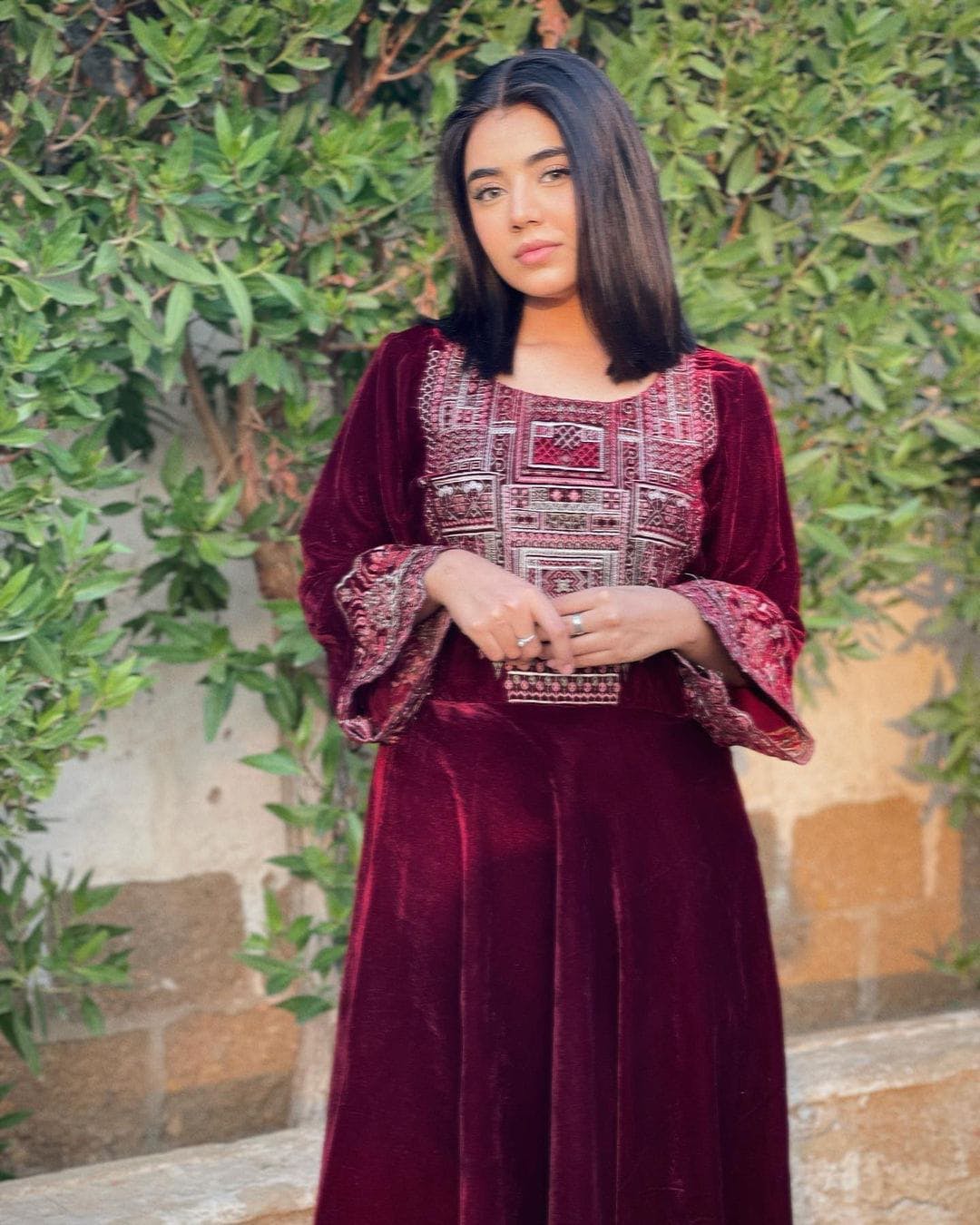 New Velvet Tilla Embroidery Maxi