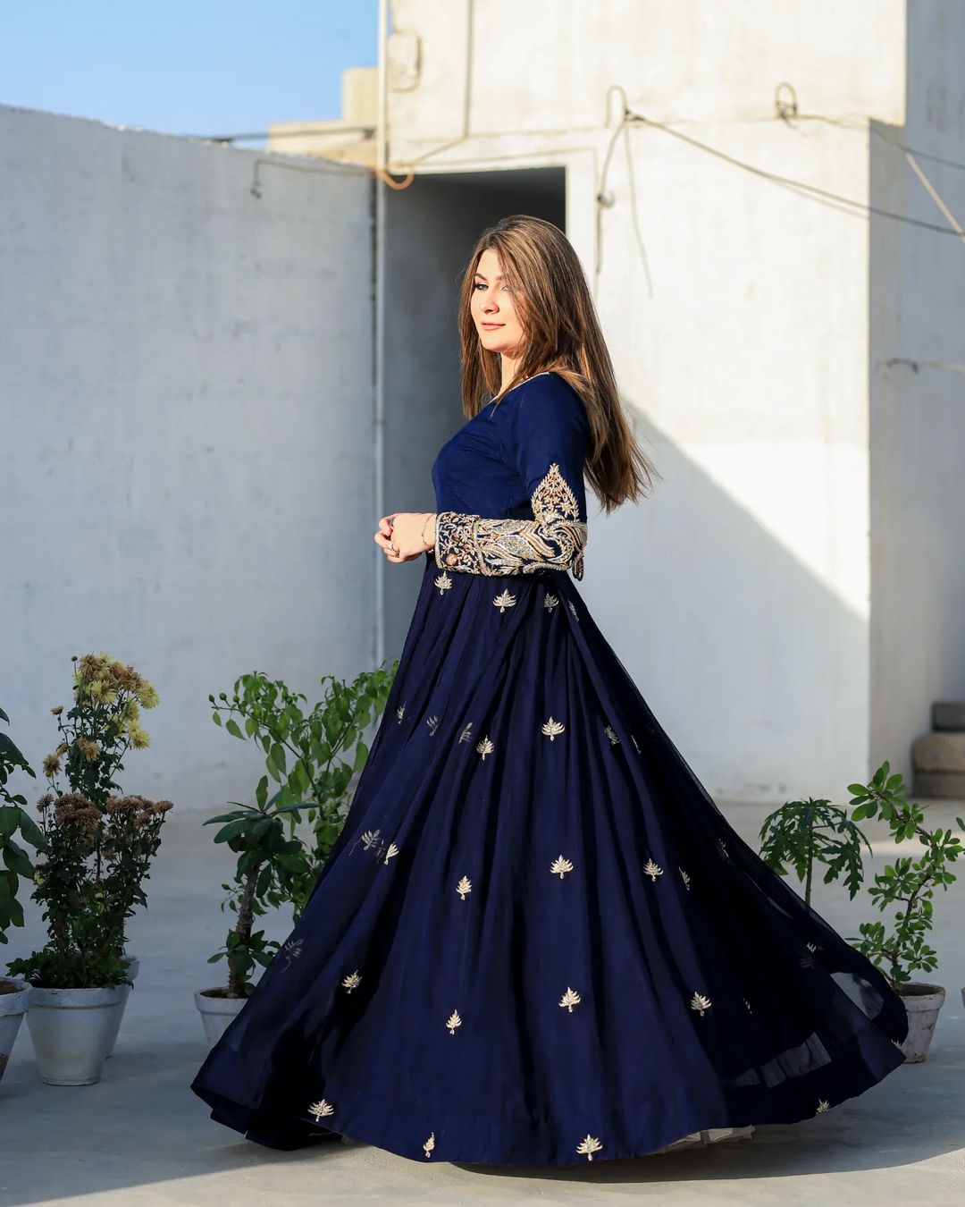 Heavy Embroidery Maxi