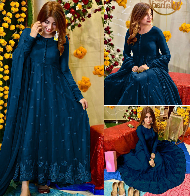 Dr Madiha Fully Embroidery Two Piece With Dupatta