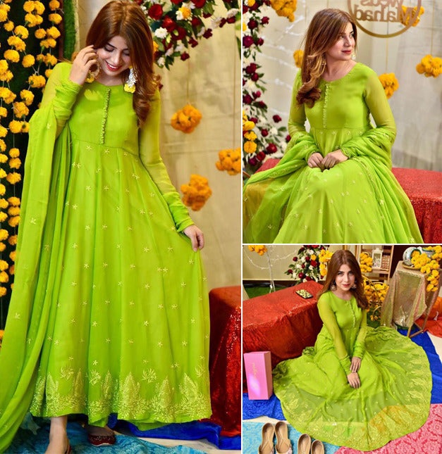 Dr Madiha Fully Embroidery Two Piece With Dupatta