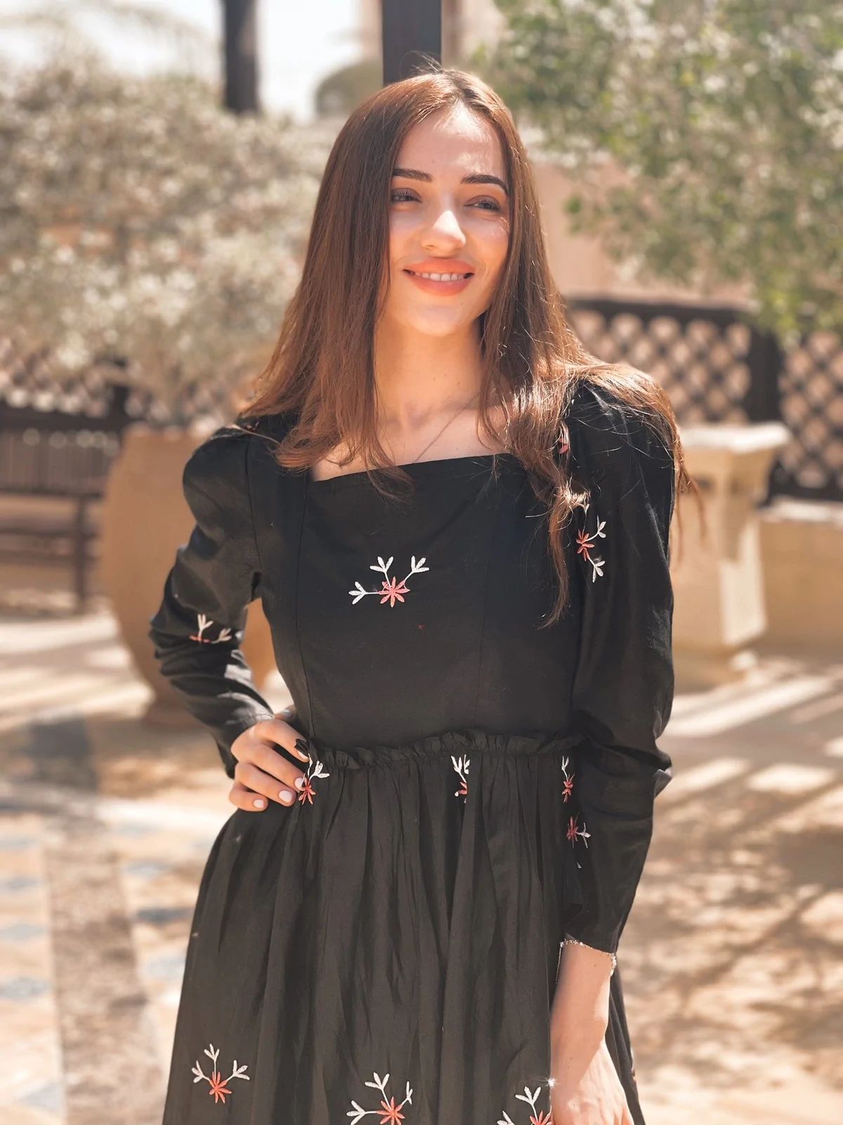 Flower Embroidery Frock