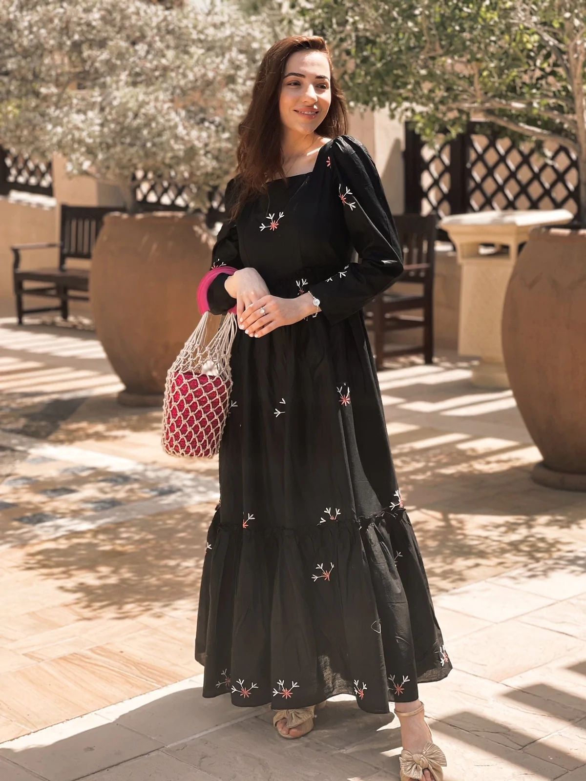 Flower Embroidery Frock