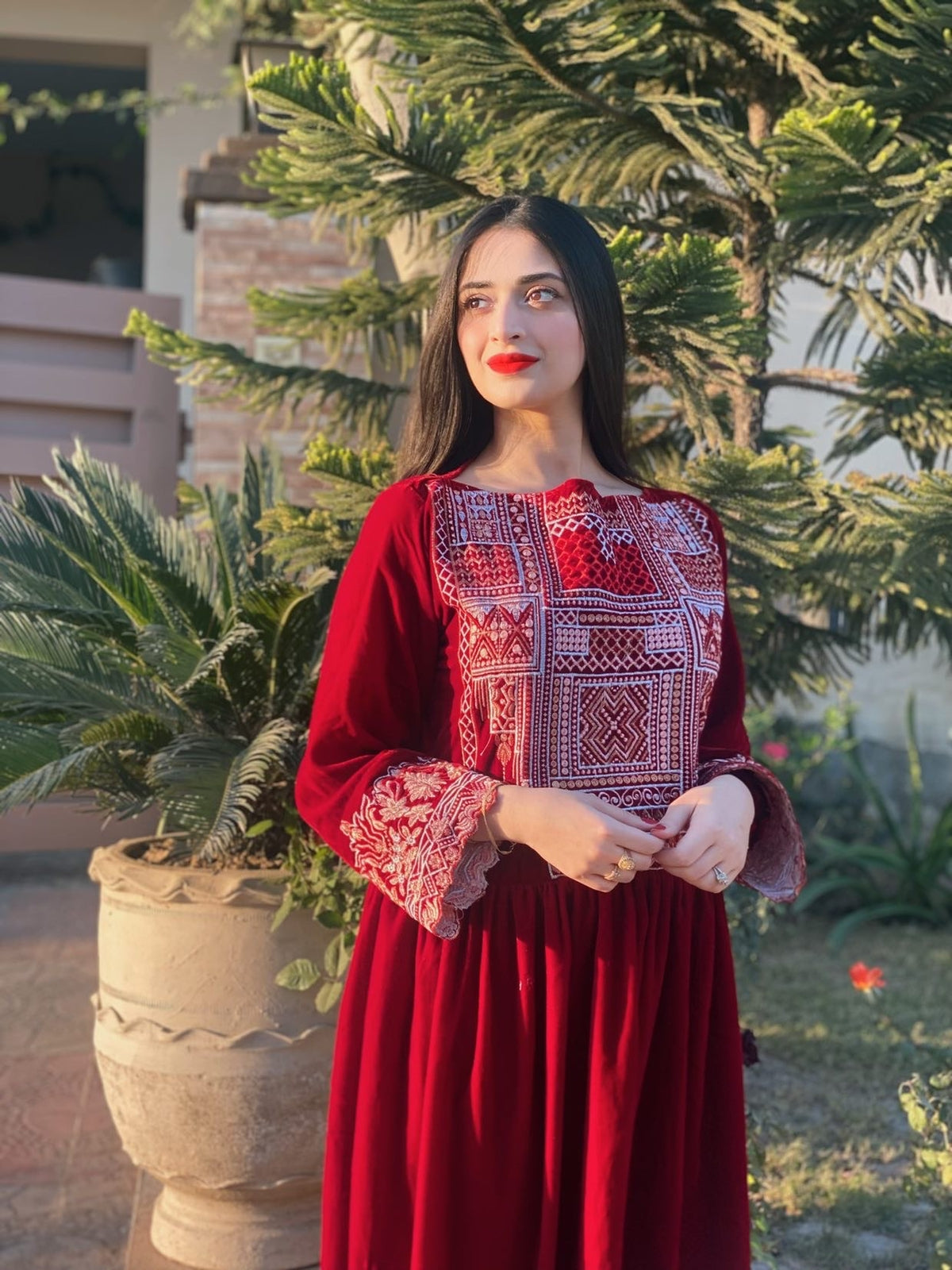 New Velvet Tilla Embroidery Maxi