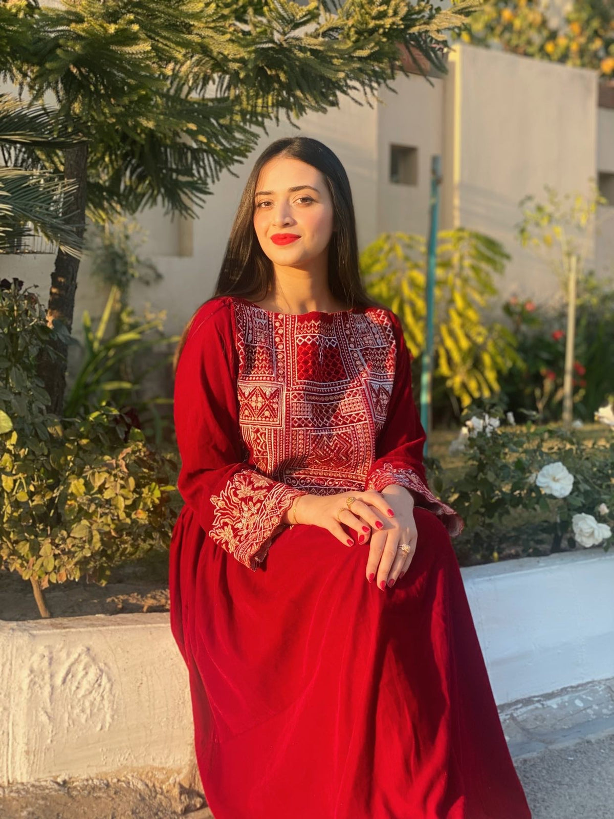 New Velvet Tilla Embroidery Maxi