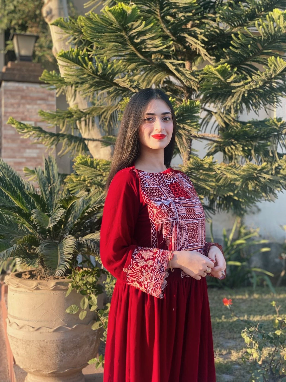 New Velvet Tilla Embroidery Maxi