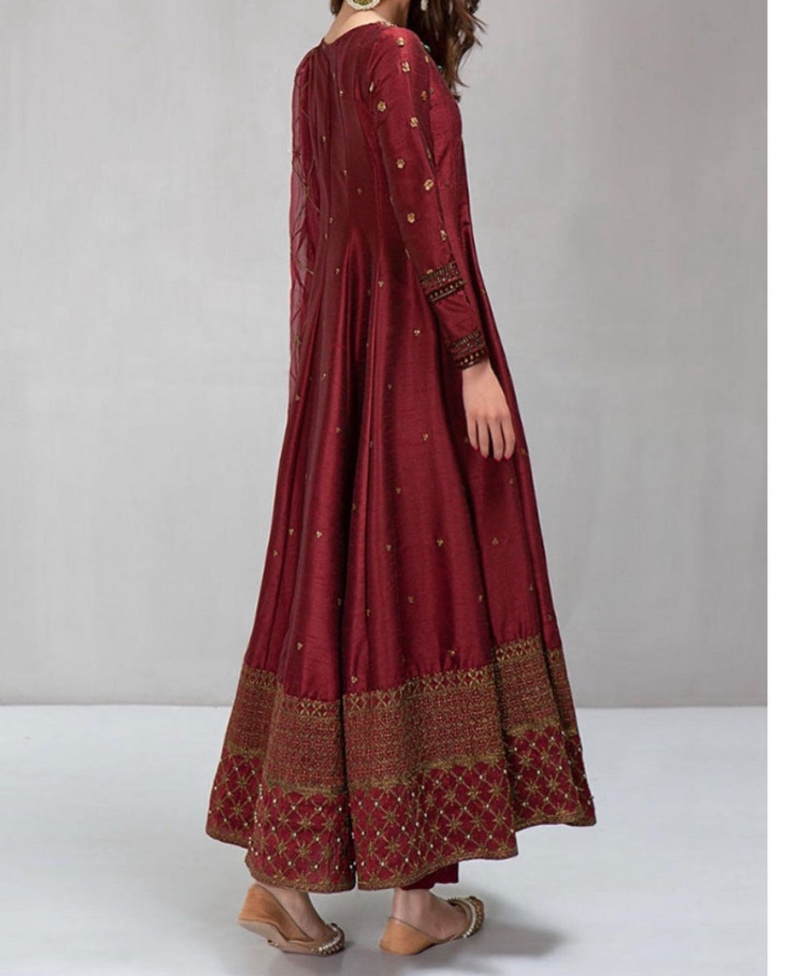 Katan Silk Embroidery Three Piece