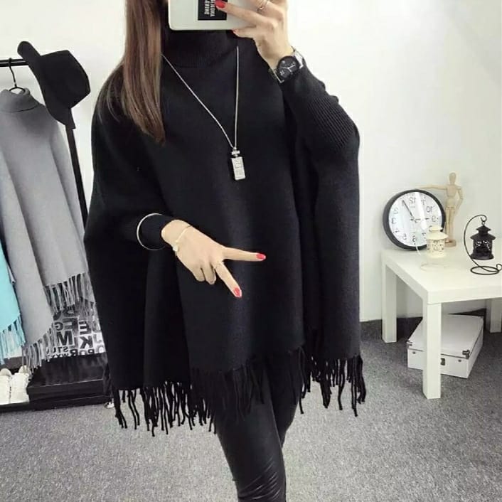 Winter Plain Fleece Poncho