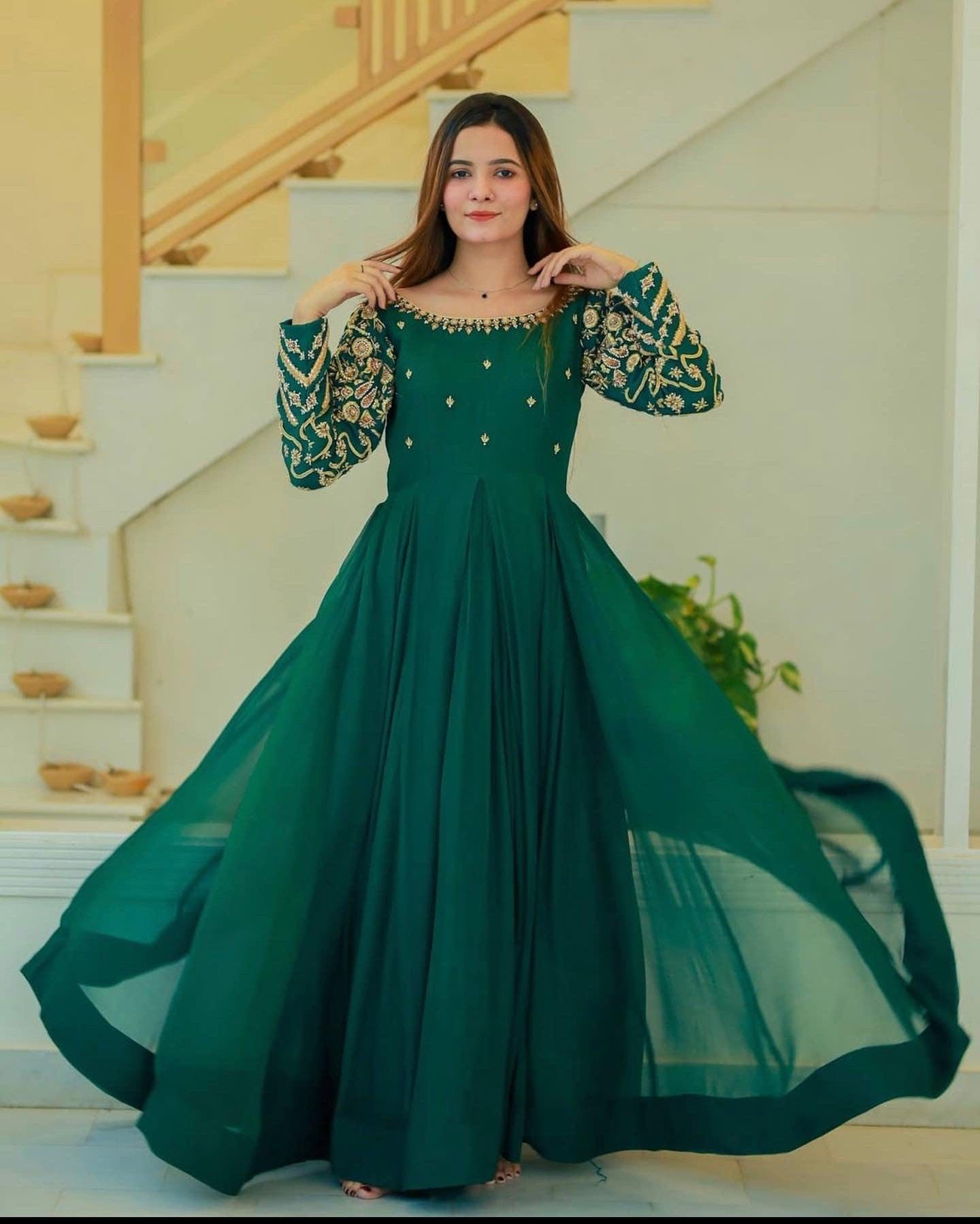 EMBROIDERY HEAVY FLAIR MAXI