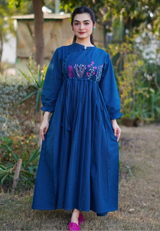 Khaddar frock