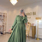 Georgette frock with coat