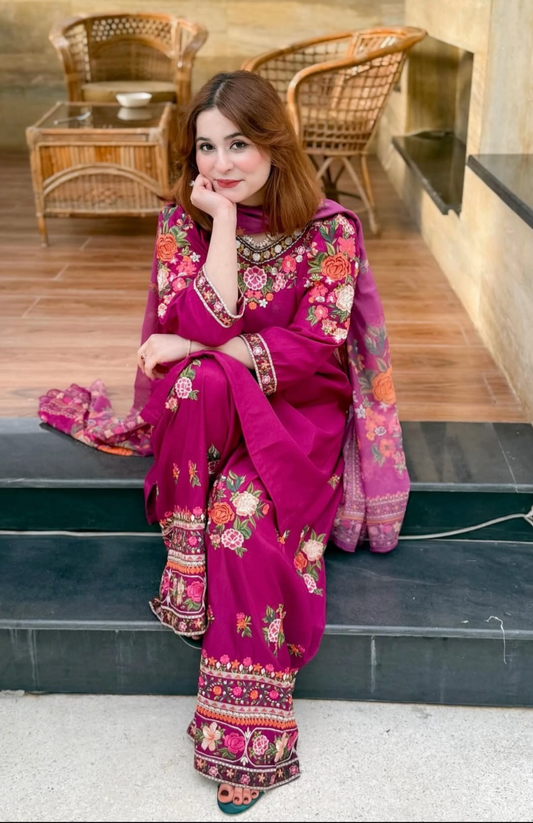 Maysuri 3PC Stitched Dress