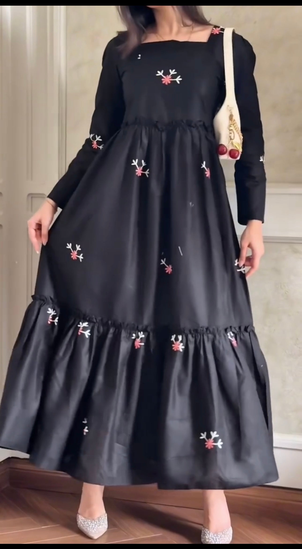 Flower Embroidery Frock