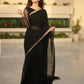 CHIFFON LACE STITCHED SAREE