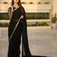 CHIFFON LACE STITCHED SAREE