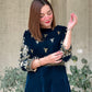 New Velvet Tilla Embriodery Maxi