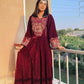New Velvet Tilla Embroidery Maxi