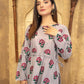 GREY FLORAL 2PC